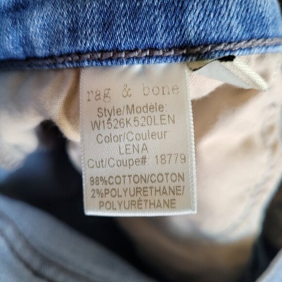 Rag & Bone Lena Light Wash Distressed Ankle Skinny Jeans - Picture 5 of 7